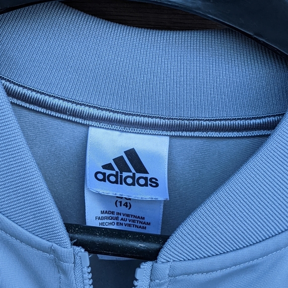 Adidas woman's zip up jacket, (14 juniors, S woman's) - Picture 5 of 8